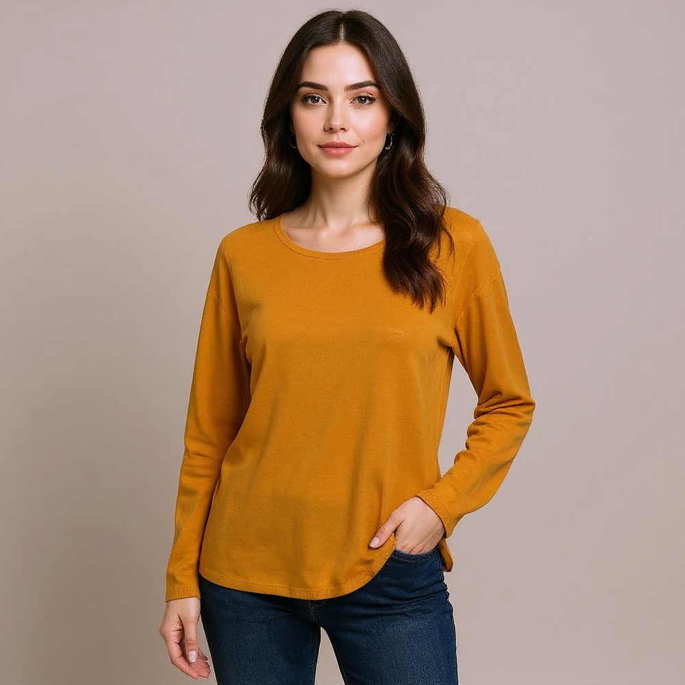 Marc O'Polo DENIM Orange 100% Cotton Crew Neck Light Sweater - Large - See Note